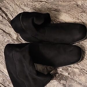 George Black Heeled Boots for Women